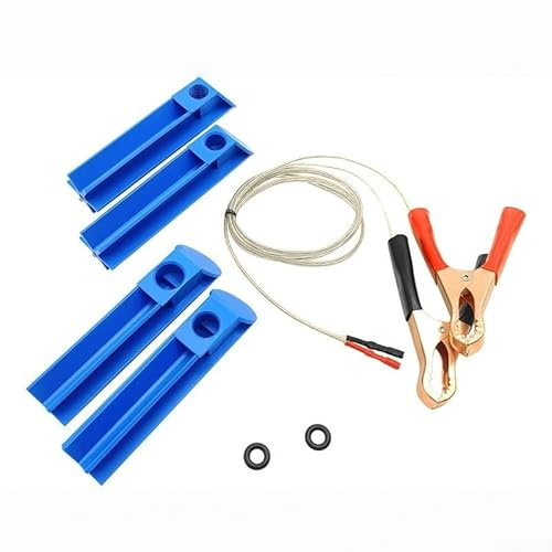 Kit de comprobador y limpiador de inyectores de combustible con adaptadores de doble tamaño para diagnóstico del sistema de combustible del motor automotriz y eliminación de depósitos - PVC/silicona
