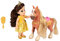 Disney Princess Belle Doll and Phillipe Petite Gift Set, 6” / 15cm Tall Belle in Iconic Yellow Dress, Hair Brush Included for Added Play, Ideal For Ages 3+