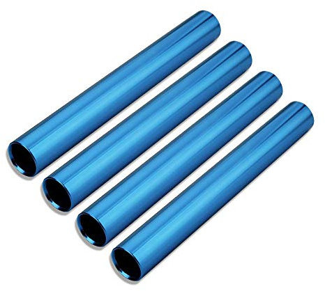 XMWangzi Aluminum Track Field Relay Batons, Race Equipments for Running Race Team, Suitable for Outdoor Sports Practice Athlete, Corrosion Resistant High Strength Smooth Surface (4Pcs Blue)