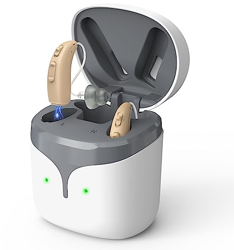 Mini TKING-Tonverstärker für ältere Menschen, Sprachverstärkungsgerät und persönlicher Audioverstärker, Hilfe zum Fernsehen und Sprechen. (Wiederaufladbarer)