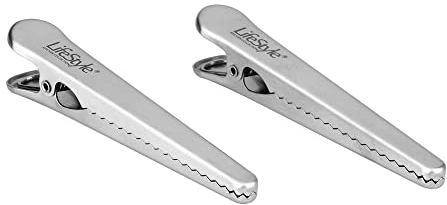 IDEAL STORE Pinzas Cierre Bolsas INOX 11,5 CM 2 UDS