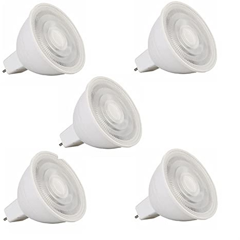 ANTYX GU5.3 Lampadine a LED 24V, Lampadine LED MR16 5W, 5W equivalenti a Lampadine alogene 50W, 450LM, 24 V, 3000K / 6000K, Confezione per Illuminazione Non dimmerabile, da Incasso di 5