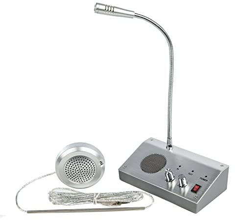 CYSSJF Window Intercom System | Counter Window Intercom Speaker Through Glass Communication, Two Way Intercom for Window | Medical Institution/Ticket Booth/Business Acceptance Window