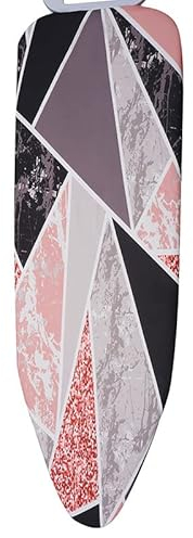 ZYNCUE Large Ironing Board Covers (140x50cm) Elastic Tightening Padding,Easy Fit, Scorch Resistant,Marble Pattern Digital Printing Ironing Board Cover