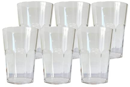 SPARKLERS CLUB Verre à Cocktail Mojito Incassable Transparent 33cl - Lot de 6 - Verre en SAN (Acrylic), MADE IN FRANCE, Prise en Main facile, Verre Tube pour soirée et évènements