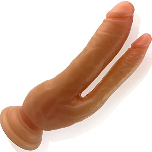 Doppeldildo Anal Dildo und Doppel Penetration 12.5cm&11.5cm Länge ⌀3.3cm&2.3cm Dildo groß Double Sexspielzeug für frauen solo Analdildo Diloschwanz für frauen Dildo anal Dildo mit saugnapf FOPS D26-6