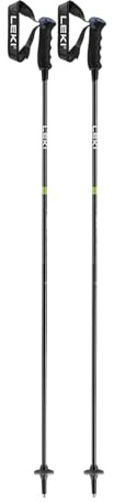 LEKI Neolite lätta skidstavar i kol för alpinskidåkning – svart-mörk antracit-neongrön – 110 cm