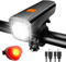 Fahrradlicht LED Set Fahrradbeleuchtung USB Wiederaufladbar Fahrradlampe IPX5 Wasserdichtes Frontlicht & Rücklicht StVZO Genehmigt Fahrradbeleuchtung