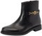 Tommy Hilfiger Damen Boots Chain Low Bootie aus Leder, Schwarz (Black), 37
