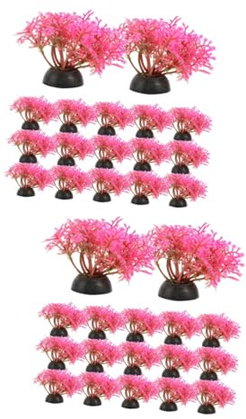 Happyyami 40st Aquatic Fake Plants För Akvarium Långt Och Högt Dekorativt Gräs För Betta Fisk Realistisk Simulerad Växt Med Stabil Snyggt Akvariedekor För