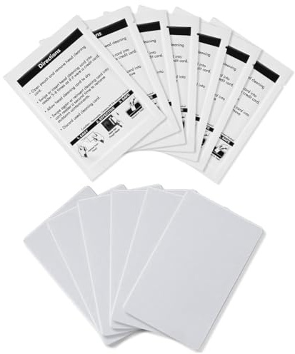 ROBMNE CR80 Cleaning Cards, Dual Side Card Reader Cleaner, POS Swipe Terminal Cleaning Cards -CR80 Card Chip Cleaner (10PCS) White