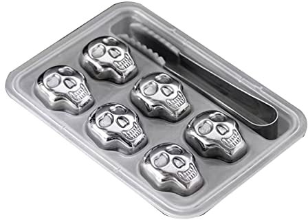 Pierres en forme de crâne en acier inoxydable réutilisables