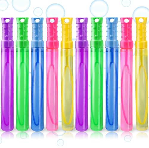 Aooess 20 PCS 60ml Giant Bubble Wands Toys for 3+ Year Old Boys Girls | Gifts for Age 3 4 5 6 7 8 Year Old Children, Party Bag Fillers Birthday, Bubbles Wands Multipack Outdoor Garden Games