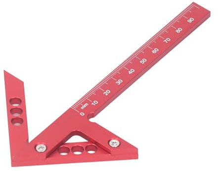 Culnflun Center Line Scriber, Aluminum Alloy Center Finder 45 Degree Angle Scribing Gauge Woodworking Marking Tool, for Various Woodworking Projects