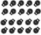 Aidqxbaoer 20 Pièces Bouchon de Cordon en Plastique,Bouchon de Cordon,Ajusteur de Cordon Élastique à Un Trou, pour Cordon de Serrage, Sac à Dos, Fixer Lacets (Noir)