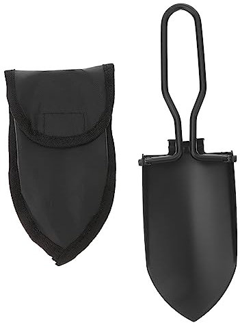 Hemobllo Pala Plegable de Inoxidable Multifuncional con Bolsa de Transporte Jardín y Camping Herramienta de Jardinería Portátil