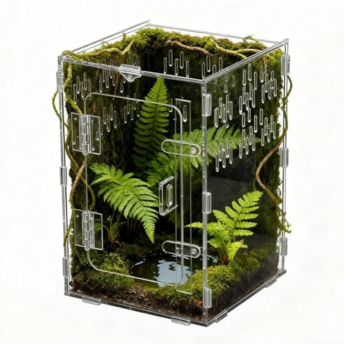 Terrario para Arañas | Zona De Escalada Transparente | Accesorios para Arañas Saltarinas - para Peces, Tortugas, Dragones Barbudos, Serpientes, Geckos, Cangrejos Ermitaños, Reptiles