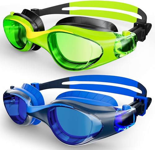 HIGAHY Lunettes de Natation Enfants - Lunettes de Piscine pour Garçon Fille 6 à 14 ans, avec Protection Anti-Buée et Anti UV Réglables Lunette Adolescents, idéales pour la Plongée et Piscine