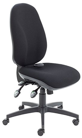 Office Hippo Physio Approved Desk Chair, Ergonomic Home & Office Chair With Adjustable Seat, Back & Lumbar Pump For Comfort & Support, Computer Chair With Seat Slide - Black