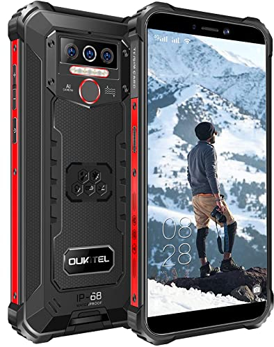 OUKITEL WP5 Outdoor Smartphone Ohne Vertrag, 8000mAh Akku Outdoor Handy, 7GB 64GB, 1TB Erweiterbar, Android 11, IP68 Wasserdichter, 4G Dual SIM, Global Version 5,5'' Triple Kamera Face/Fingerprint ID