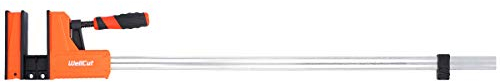 WellCut Bar Clamps 800mm x 95mm, Parallel Jaw Clamp, Quick Release Professional Woodworking F Clamps with 600kg Clamping Force Heavy Duty Super Strong Fully Adjustable (Pack of 1)