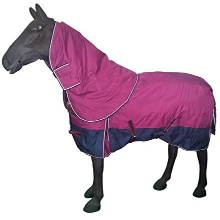 MaJu Pferd Combo Hals Outdoor Decke Highneck Winterdecke wasserdicht und atmungsaktiv(Size:145cm)
