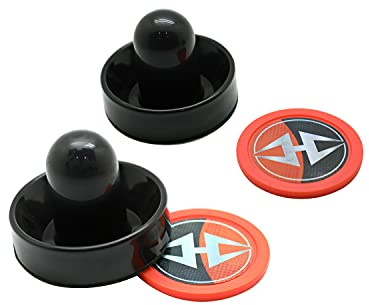 Hathaway Arcade Air Hockey 7,6 cm slagare och 6,35 cm puckar – svart och orange