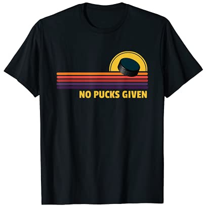Vintage No Pucks Given Funny Hockey T-Shirt
