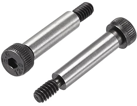 uxcell Alloy Steel Hexagon Socket Head Shoulder Screws Bolts, 1 Shoulder Length, 1/4 Shoulder Dia, #10-24 Thread, 10pcs