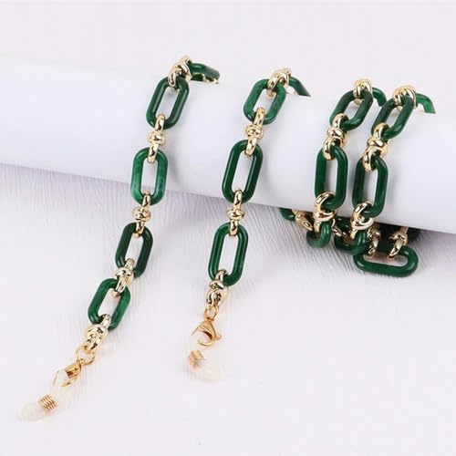 Baitang Catena con Bottoni in Acrilico Color Ambra Catena per Occhiali da Vista Maschera Anti-smarrimento Occhiali da Sole appesi Cordini Tenere la Collana con la Corda