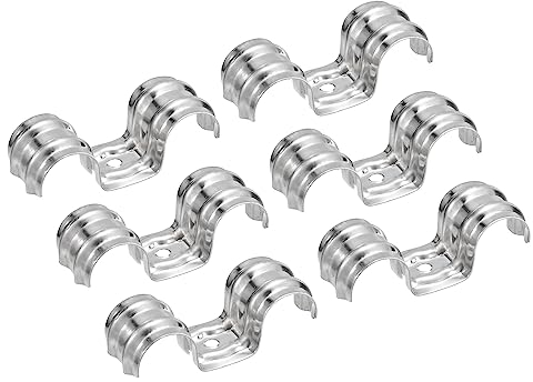 sourcing map 25Stk 20mm(13/16）Befestigungsschellen Edelstahl Rohrschelle Schlauchschelle Einzelohrschlauchschellen für Befestigung der Gasrohre Wasserrohre und Kabeln