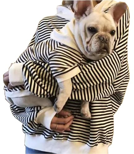 Wiz BBQT Vêtements Assortis pour Chien et propriétaire – Sweat à Capuche pour Maman, Papa, Chien, Vendu séparément, Pulls à Rayures pour Petits Chiens, Chats, Chiens, Chats, Chiens, Tenues