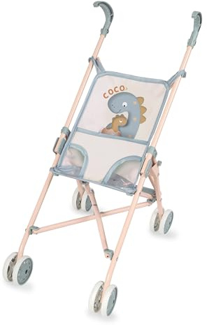 Poussette de Poupées Pliable Coco DeCuevas 90080, Bleu et Blanc