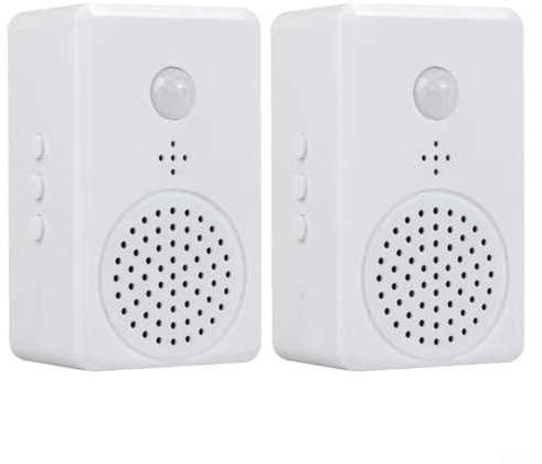 Kit campanello per porta esterna per casa, campanello con sensore di movimento per ingresso in negozio di affari, allarme di benvenuto, campanello di benvenuto (2 pezzi)