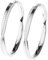 Ernstes Design Creolen evia Ohrringe E719 Edelstahl 40 mm Zirkonia