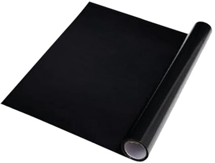 Pitycbo Copertura per finestre in PVC nero, pellicola per acquario, come descritto, 60x200 Cm