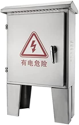 Coffret électrique, Coffret électrique au Sol en Acier Inoxydable, boîte de jonction étanche à Couvercle à charnière, boîtier électrique en métal avec Plaque de(A Color L30*W16*H50CM)