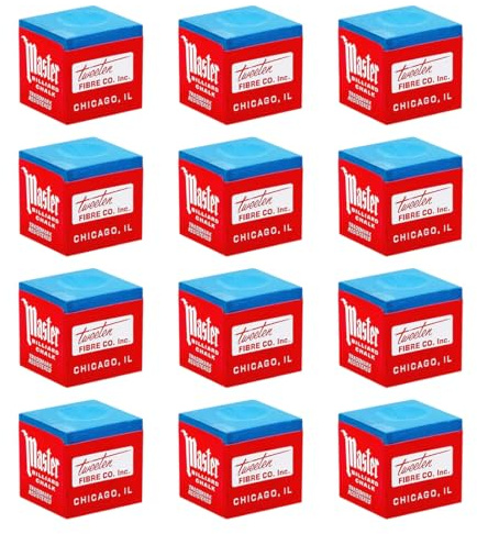 SGERUFZ Lot de 12 Craies de Billard Professionnelles, Idéal pour Joueurs Amateurs et Professionnels (Bleu)