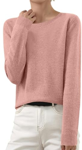 TOFOTL Blusa Blanca Mujer Blusa Jerseys Jerseys Anchos Largos Ropa Elegante Franela Fino Camiseta Negra Camisas Cuadros per Día De Los Difuntos Camiseta Neopreno Mujer +otoño Rosa Claro XXL