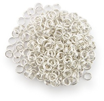 WEBandBUY Schlüsselringe/Split Rings 4mm Durchmesser Farbe Silber 15g ca.290 STK