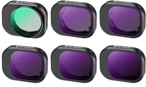 K&F Concept Filter Kit for DJI Mini 4 Pro, CPL ND8 ND16 ND32 ND64 ND128 Filters, Multi-coated Polarizer Neutral Density 6 Pack Drone Accessories