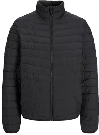 JACK & JONES Chaqueta acolchada para hombre Jjestate Packable Puffer Collar Noos, Negro, XXL