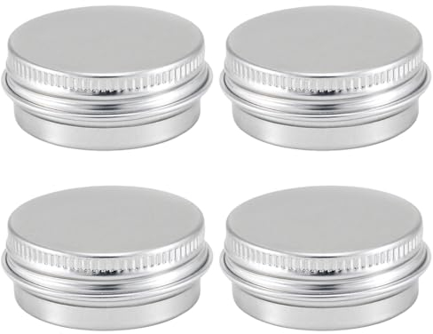XIKSJW 4 Stücke Leer Döschen 15 Ml Blechdose Cremedosen Reise Tragbar Kleine Metalldose Mit Schraub Deckel Für Creme Lotion Maskenne Lagerung Kit