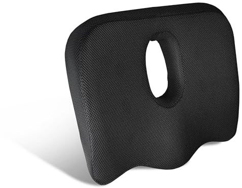 Aidapt Coccyx Wedge Seat Cushion.Cut-Out Hole,Removable,Washable Mesh Fabric Cover,High Density Foam,Wheelchairs,Home Office,Travel,Pregnancy,Back Pain,Sciatic, Haemorrhoids