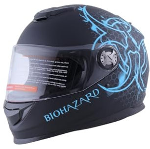 Kinder Integralhelm Bio-Hazard AHP – Motorradhelm für Kinder, ABS-Schale, robuster Kinderhelm für Downhill, Quad und Motocross, Teal (L)
