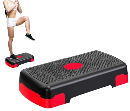 ABS Aerobic Stepper Mit 3 Erhöhungen 45 Cm Fitness Stepper Für Zuhause Aerobic Steppbrett Aus Polypropylen Step Bench Übungsgerät Trainingsgerät Für Büro Und Zuhause Belastbar Bis 120 Kg