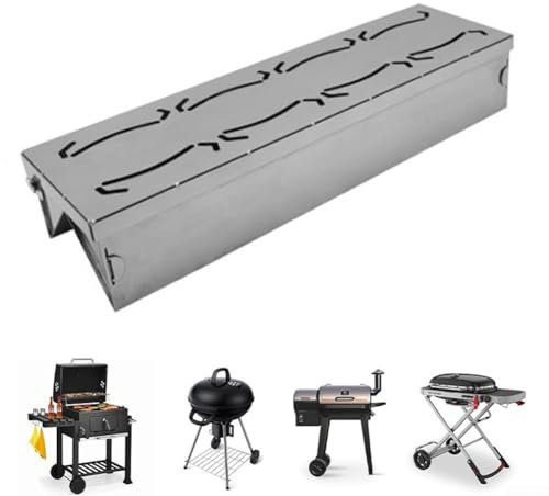 Boîte de fumage pour barbecue - Copeaux de bois - En acier inoxydable - Pour barbecue au charbon et au propane - Résistance aux hautes températures