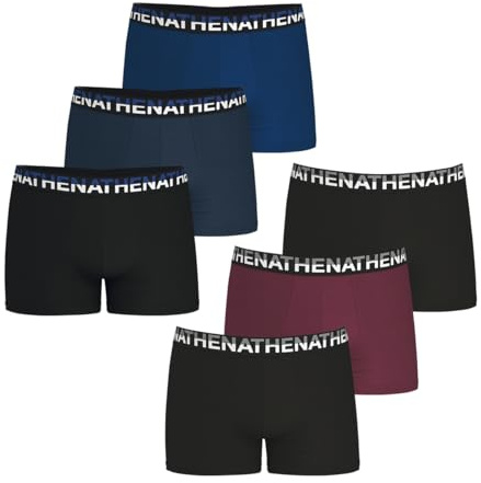 Athena - Lot de 6 Boxers Homme Essentiel – Confort et Respirant – Coton Stretch Respirant - Label Oeko-TEX® Standard 100