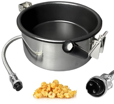 Macchina Popcorn Aria Calda Accessori, Bollitore Per Macchina Per Popcorn Commerciale Da 8 Once Pentola per Pop Corn per Mais, Merenda, 2 Fori da 15 mm