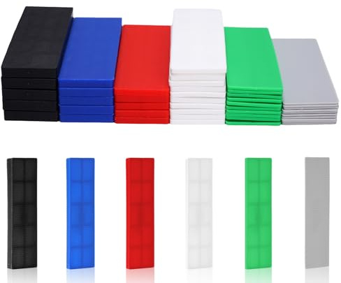NUTKIT 45 Pezzi Spessori in Plastica per Mobili,1-6mm 100mm×28mm Premium Spessori in Plastica, Cunei Per Piastrelle, Spessori in Plastica per Piastrelle Vetri Finestre e Porta